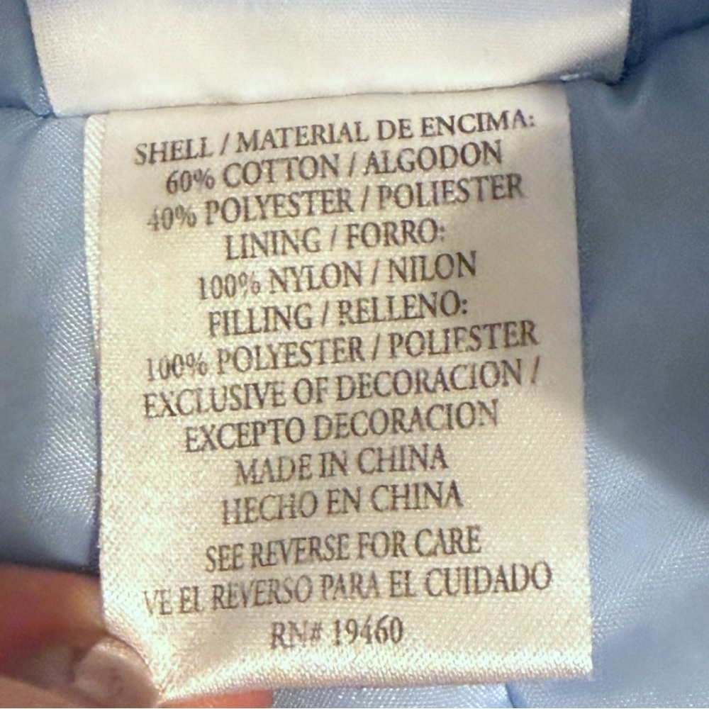 Vintage Quiltex Baby Boy Snowsuit Bunting – Blue Striped Bear Train – 3–6 Months - Picture 10 of 11